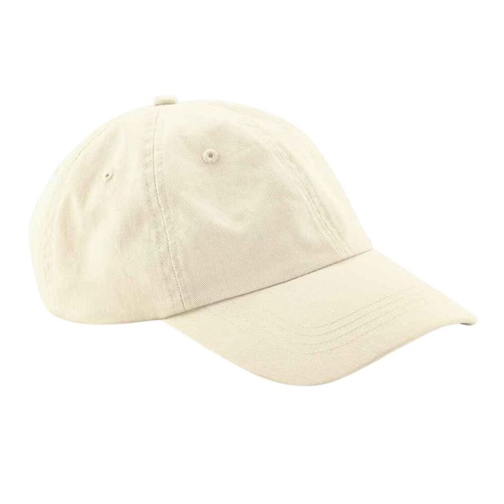 Beechfield Natural Cotton 6 Panel Dad Hat / Natural
